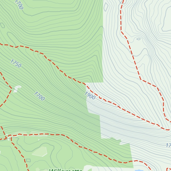 Map of Waldo Mountain