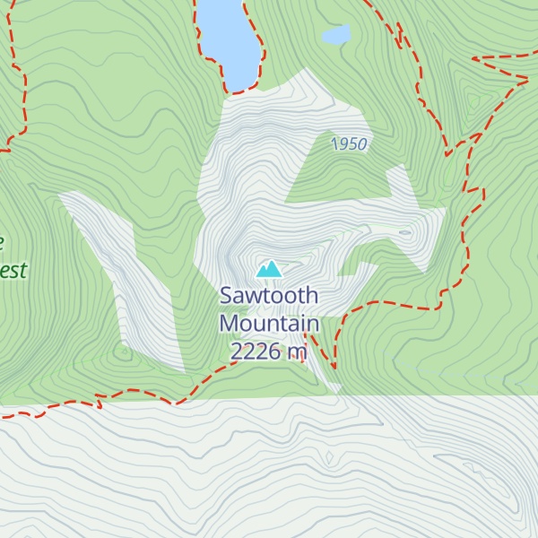 Map of Sawtooth Mountain