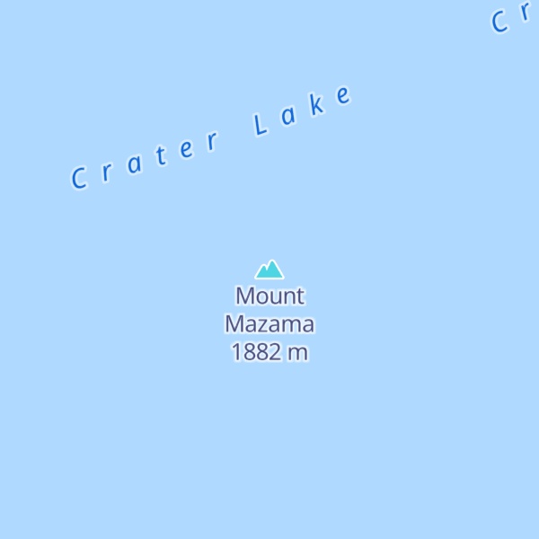 Map of Mount Mazama