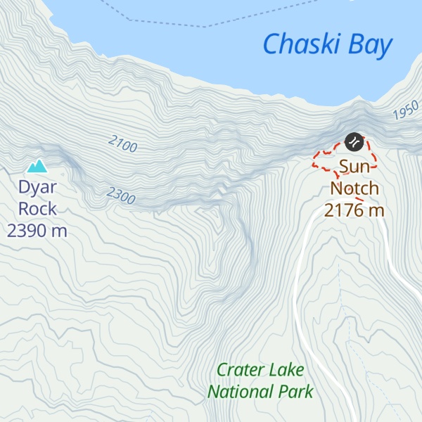 Map of Applegate Peak