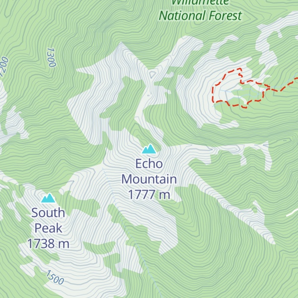 Map of Echo Mountain