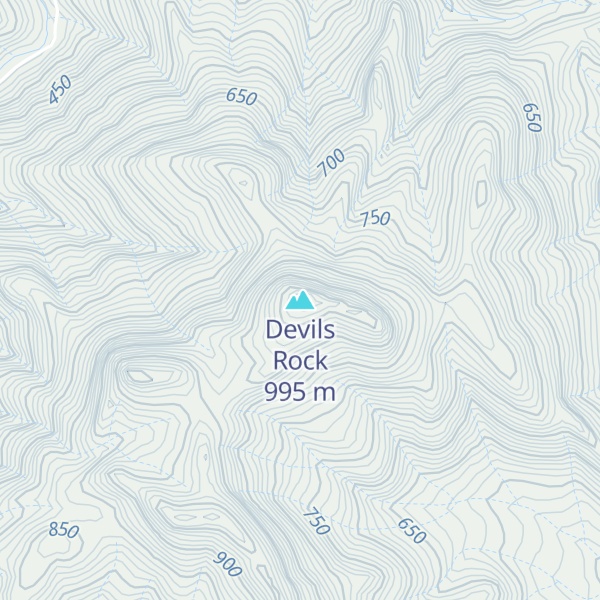 Map of Devils Rock