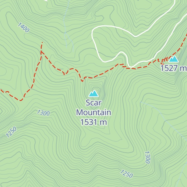 Map of Scar Mountain