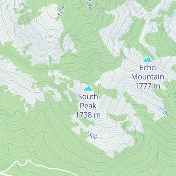 Map of South Peak