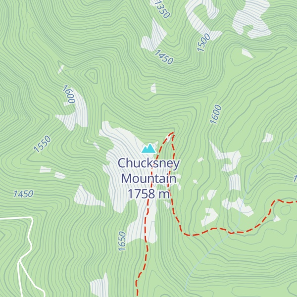 Map of Chucksney Mountain