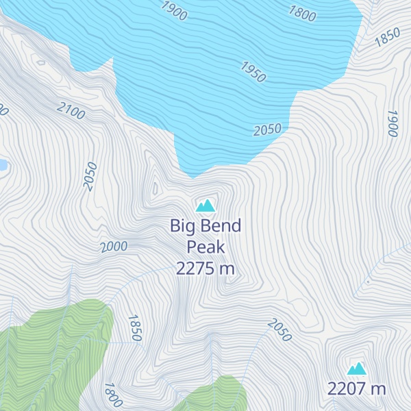 Map of Big Bend Peak