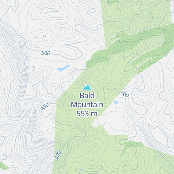 Map of Bald Mountain
