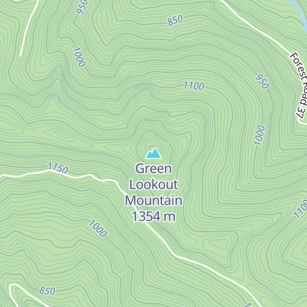 Map of Green Lookout Mountain