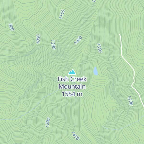Map of Fish Creek Mountain