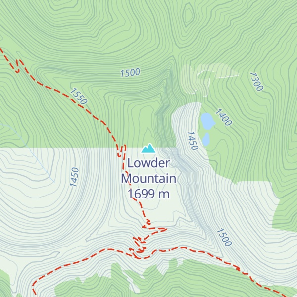 Map of Lowder Mountain