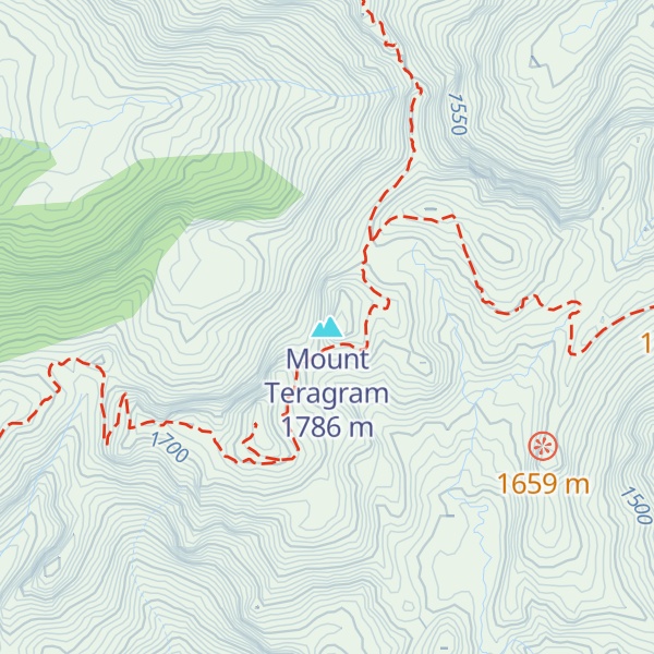 Map of Mount Teragram