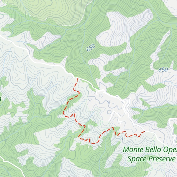 Map of Monte Bello Ridge