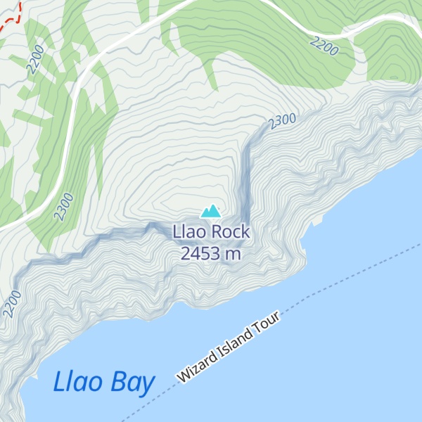 Map of Llao Rock