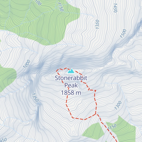 Map of Stonerabbit Peak