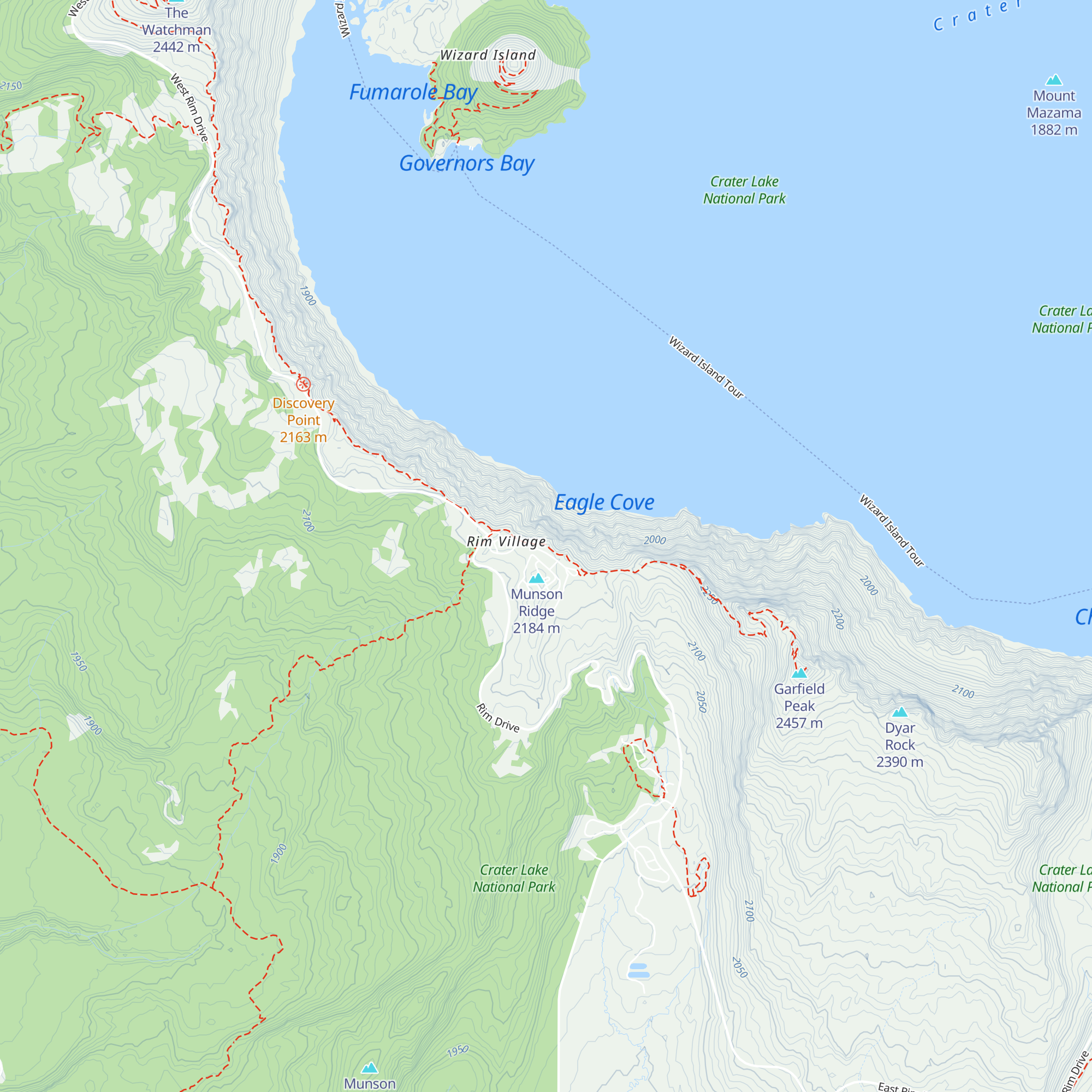 Rim Village Visitor Center map