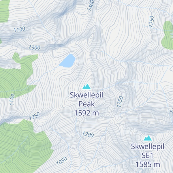 Map of Skwellepil Peak