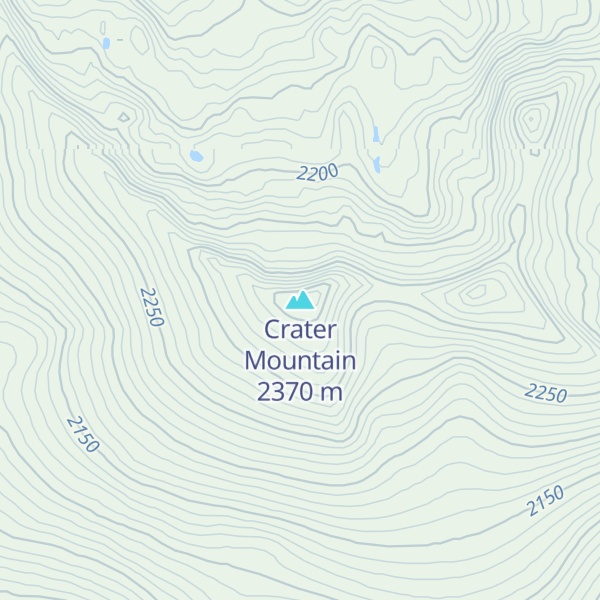 Map of Crater Mountain