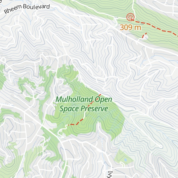 Map of Mulholland Hill