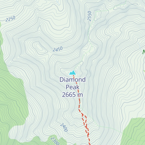 Map of Diamond Peak