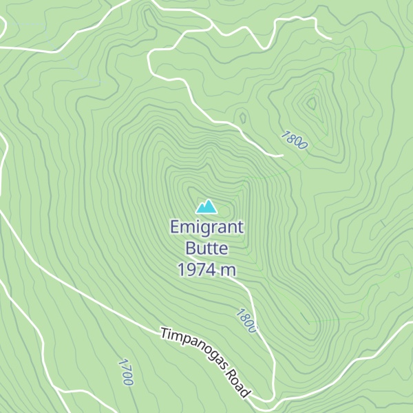 Map of Emigrant Butte