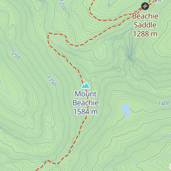 Map of Mount Beachie