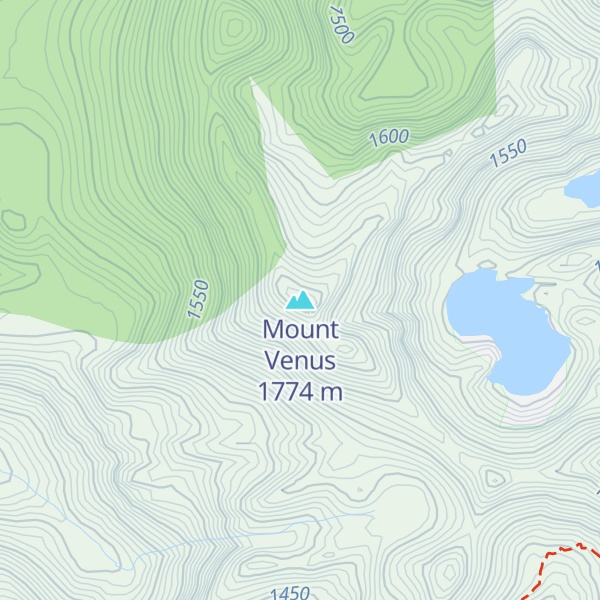 Map of Mount Venus