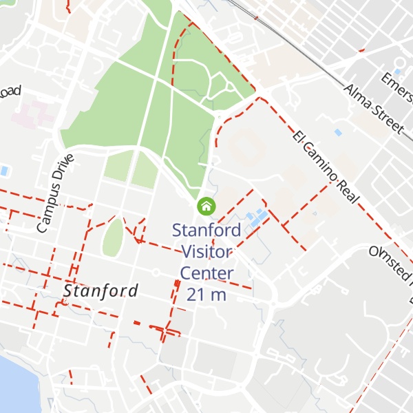 Map of Stanford Visitor Center