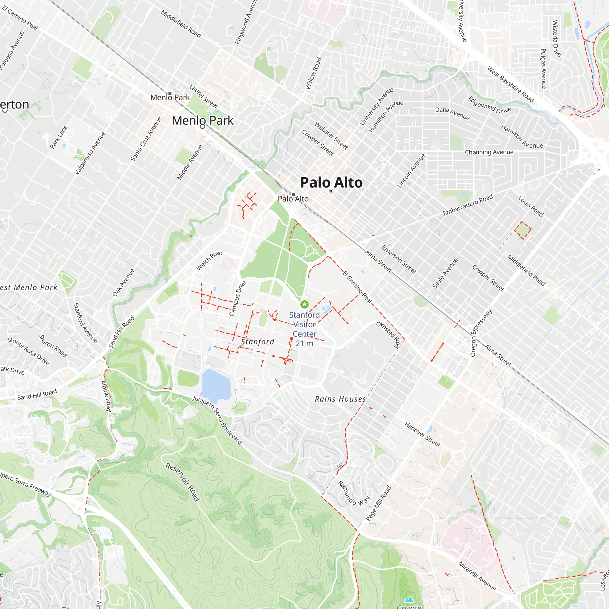 Stanford Visitor Center map