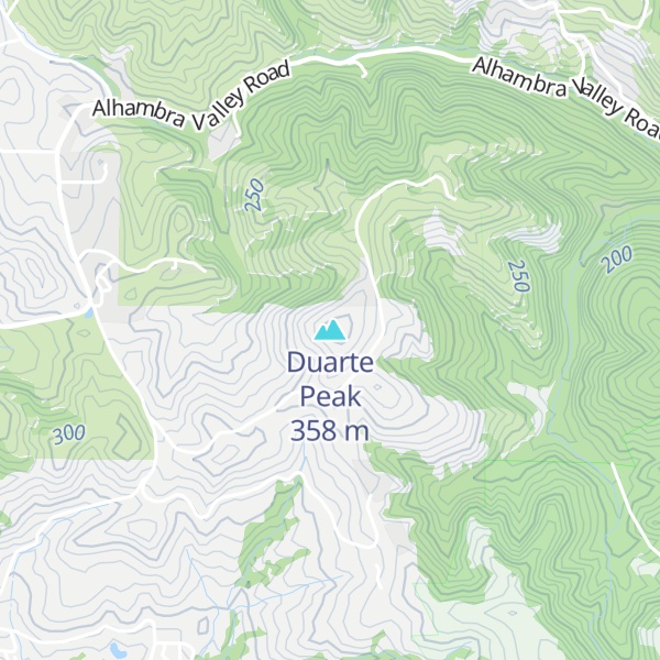 Map of Duarte Peak
