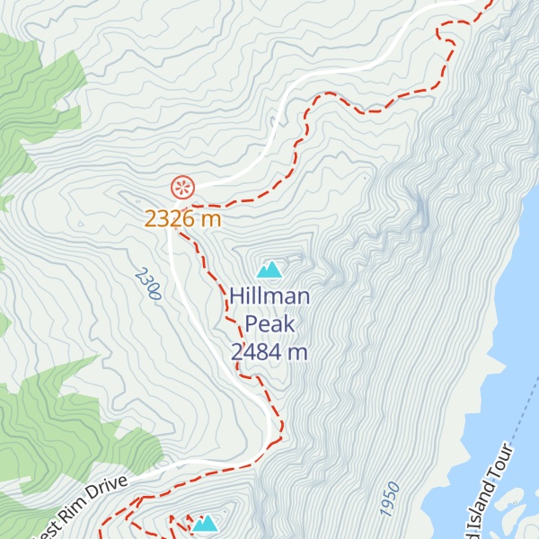 Map of Hillman Peak