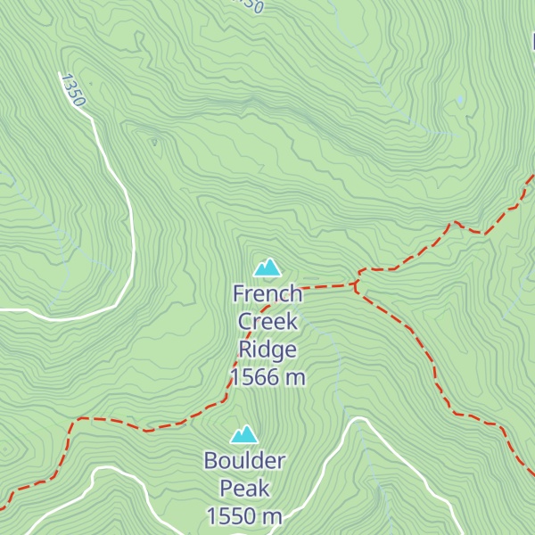 Map of French Creek Ridge