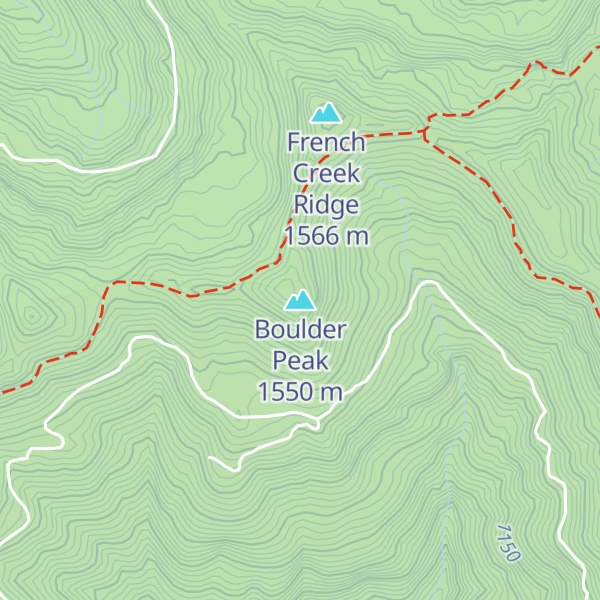 Map of Boulder Peak