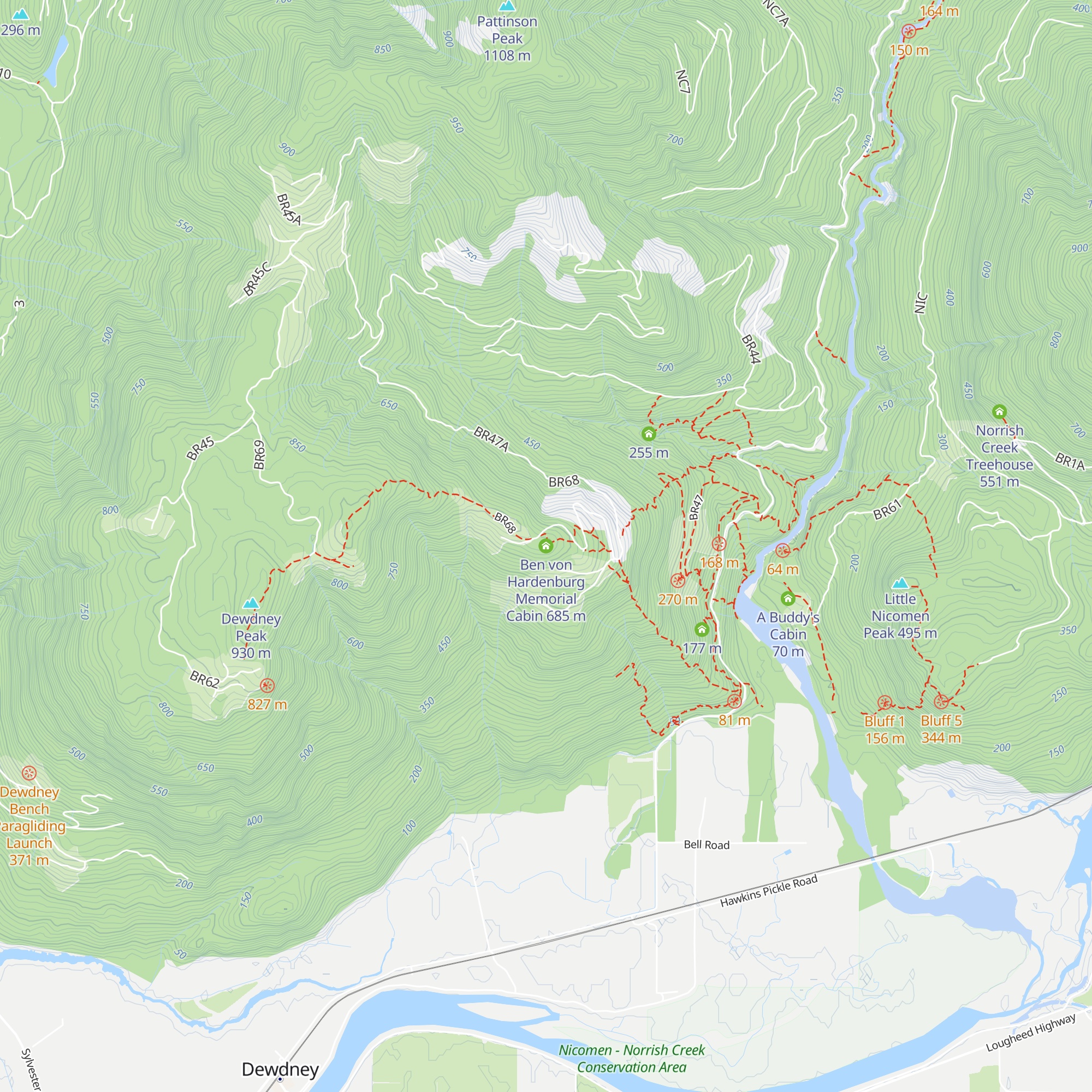 Ben von Hardenburg Memorial Cabin map