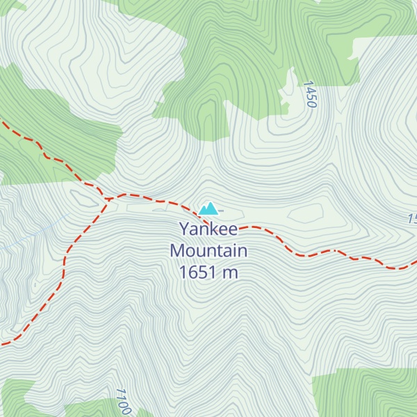 Map of Yankee Mountain