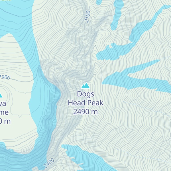 Map of Dogs Head Peak