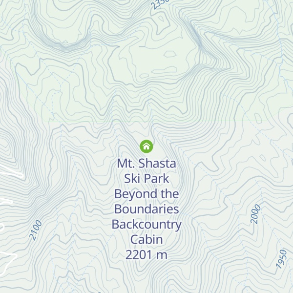 Map of Mt. Shasta Ski Park Beyond the Boundaries Backcountry Cabin