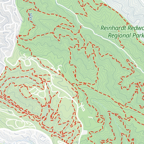 Map of Redwood Peak