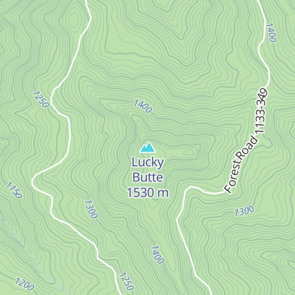Map of Lucky Butte