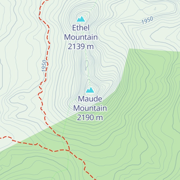 Map of Maude Mountain