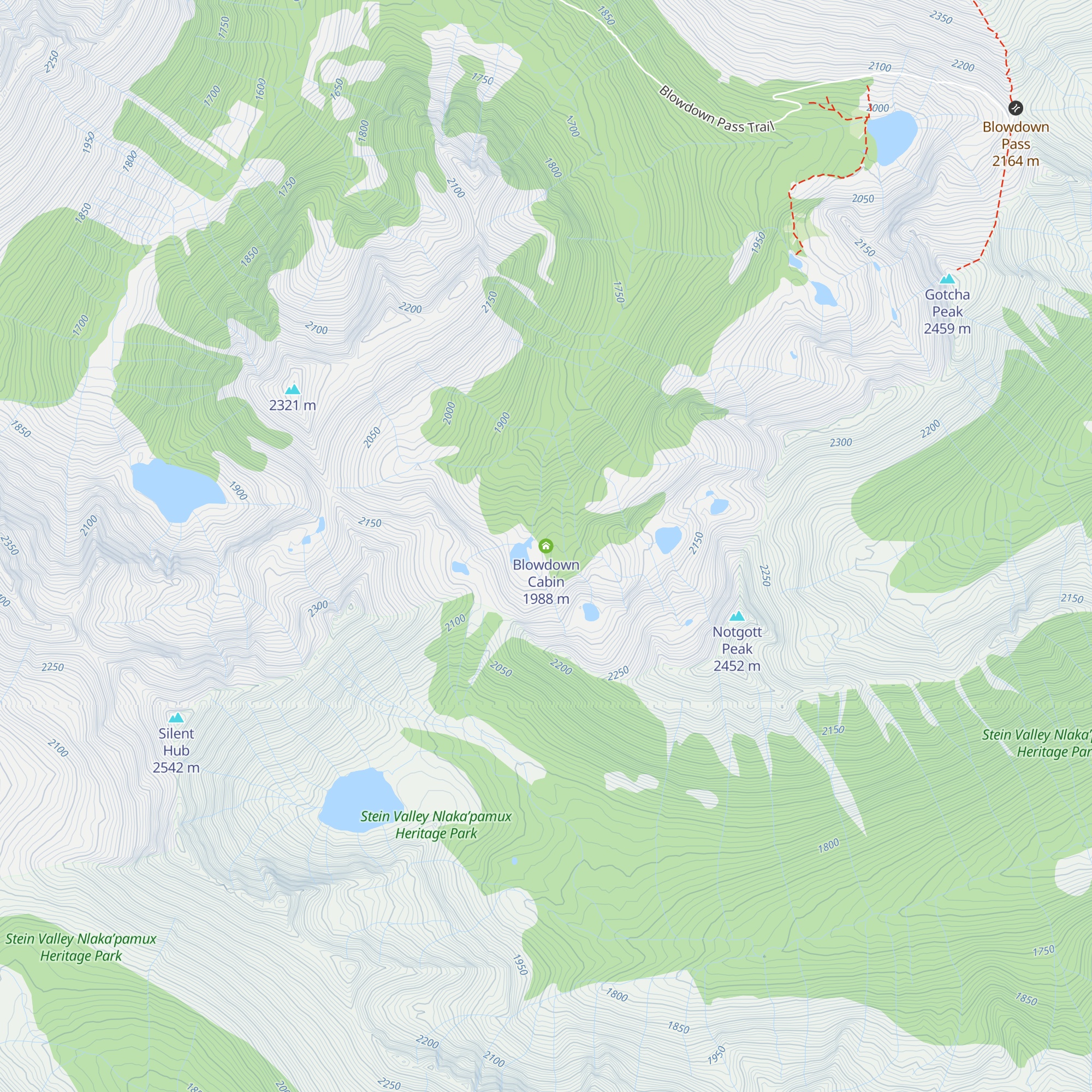 Blowdown Cabin map