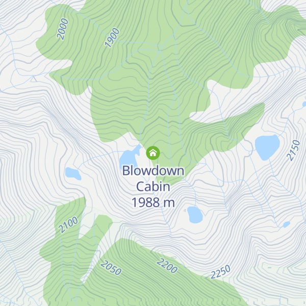 Map of Blowdown Cabin