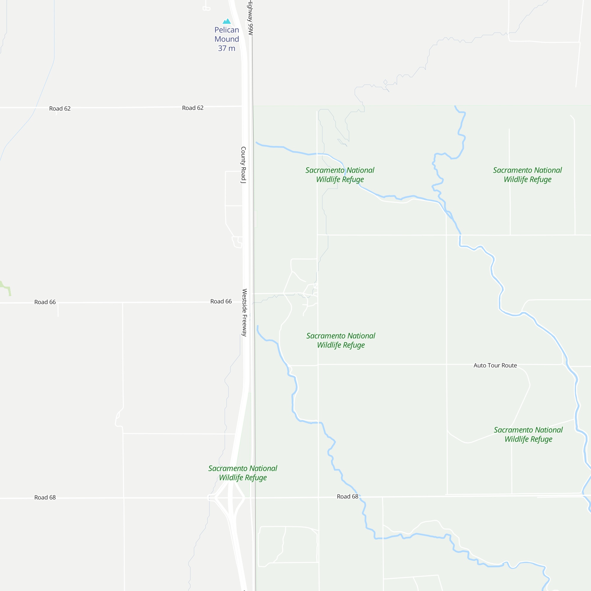 Sacramento NWR Visitor Center and Headquarters map