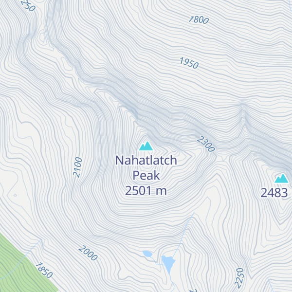 Map of Nahatlatch Peak