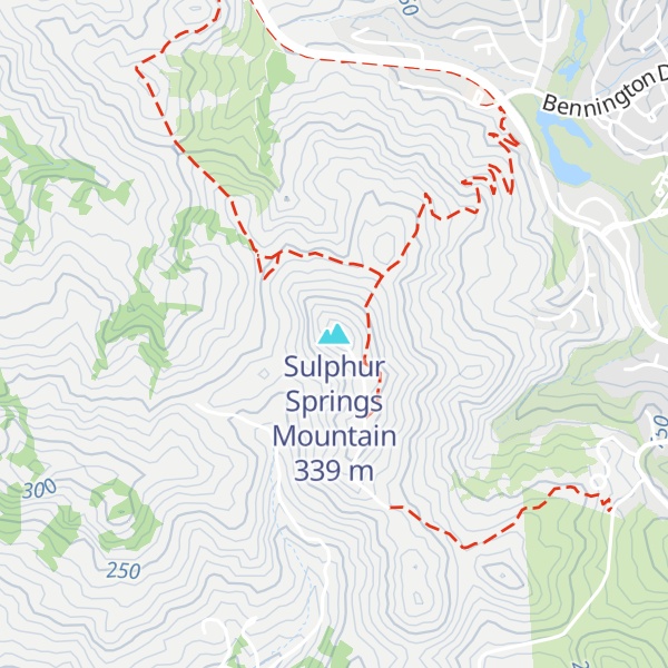 Map of Sulphur Springs Mountain