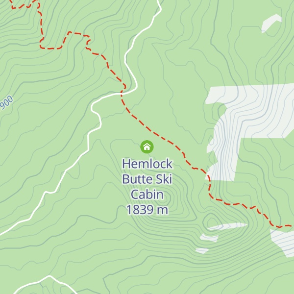 Map of Hemlock Butte Ski Cabin
