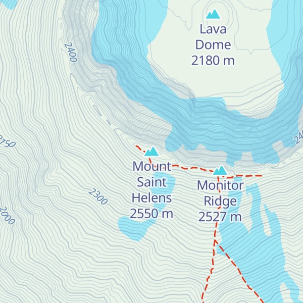 Map of Mount Saint Helens