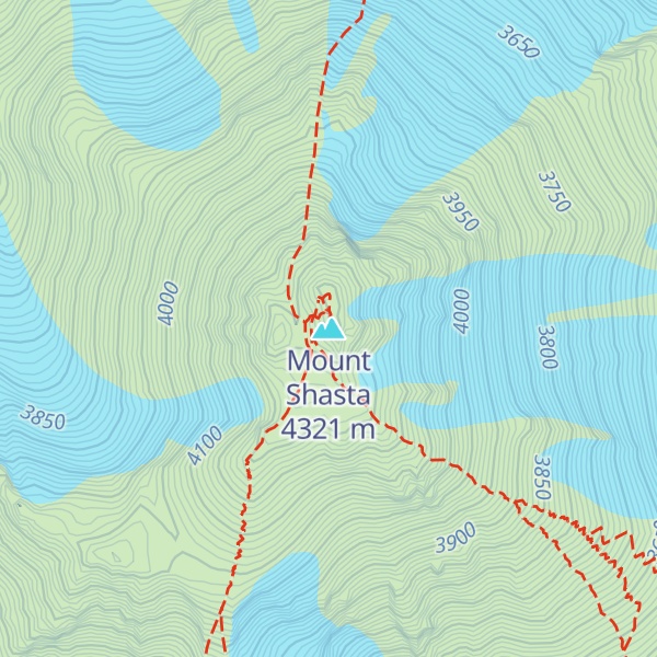 Map of Mount Shasta