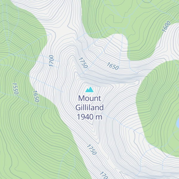 Map of Mount Gilliland