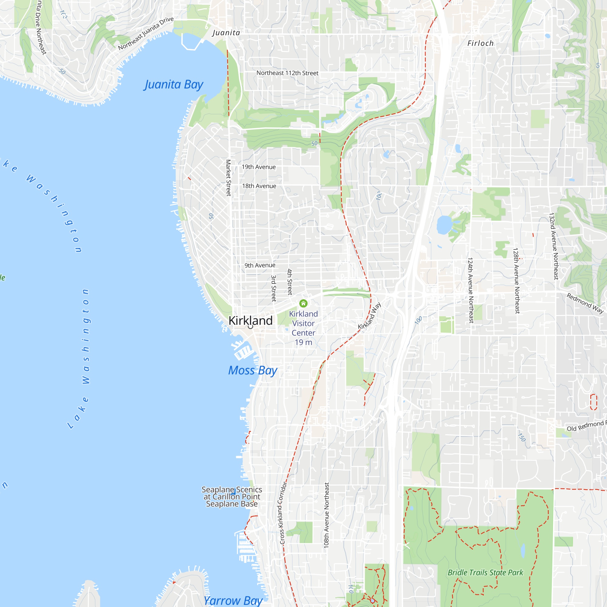 Kirkland Visitor Center map