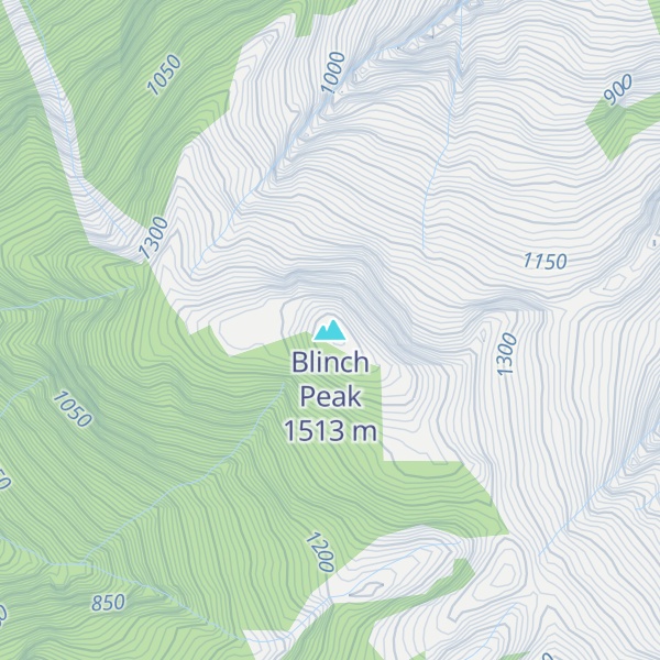 Map of Blinch Peak